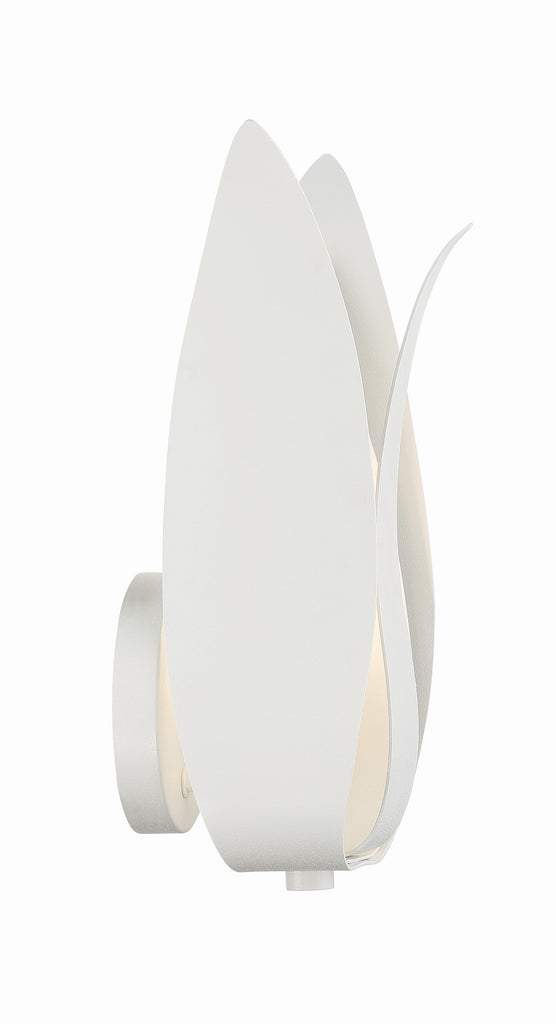 Crystorama Crystorama Broche 1 Light Matte White Sconce