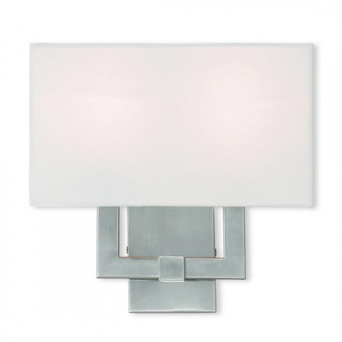 2 Light Brushed Nickel Wall Sconce Livex