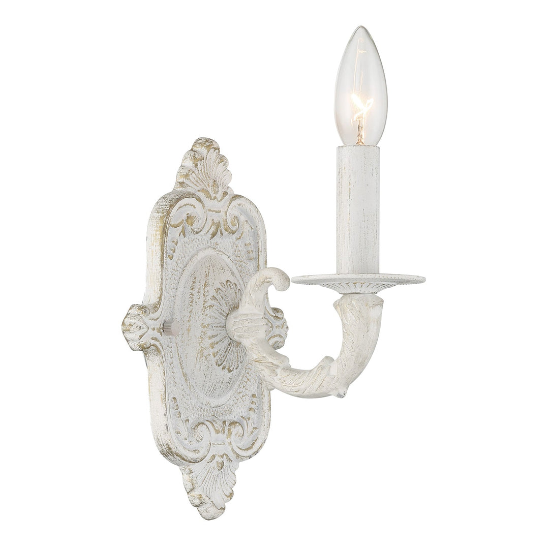 Crystorama Crystorama Paris Market 1 Light Antique White Sconce