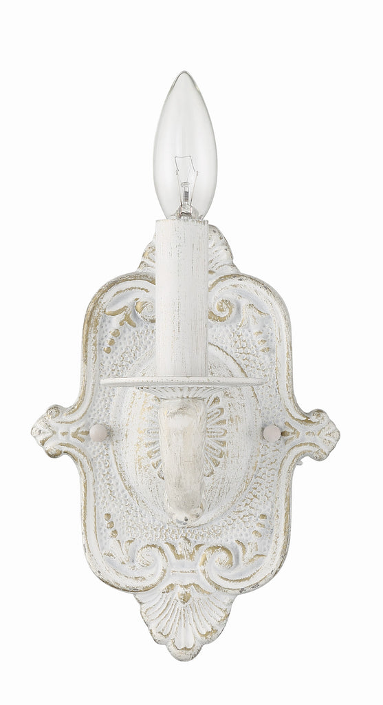 Crystorama Crystorama Paris Market 1 Light Antique White Sconce