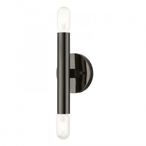 2 Light Black Chrome ADA Sconce Livex