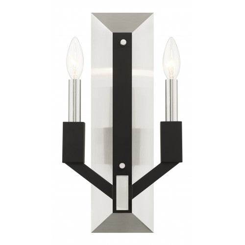 2 Light Brushed Nickel ADA Double Sconce Livex