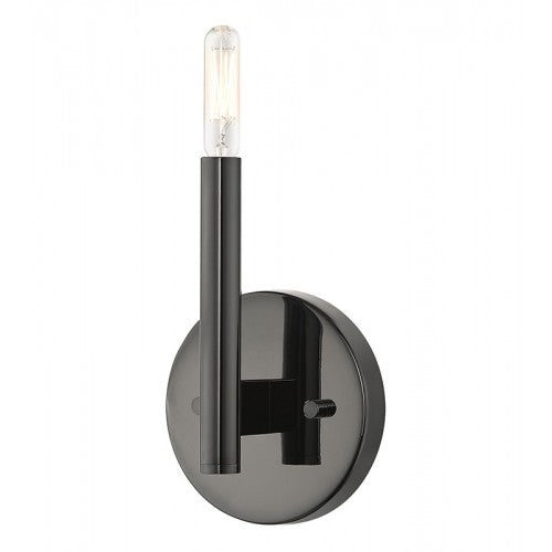 1 Light Black Chrome ADA Sconce Livex