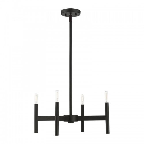 Black 4-Light Chandelier Livex