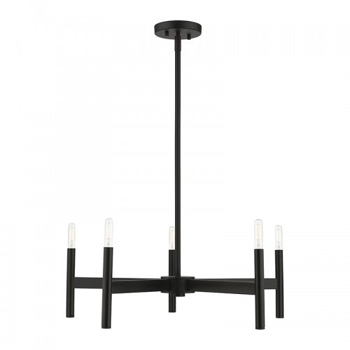 5-Light Black Chandelier Livex