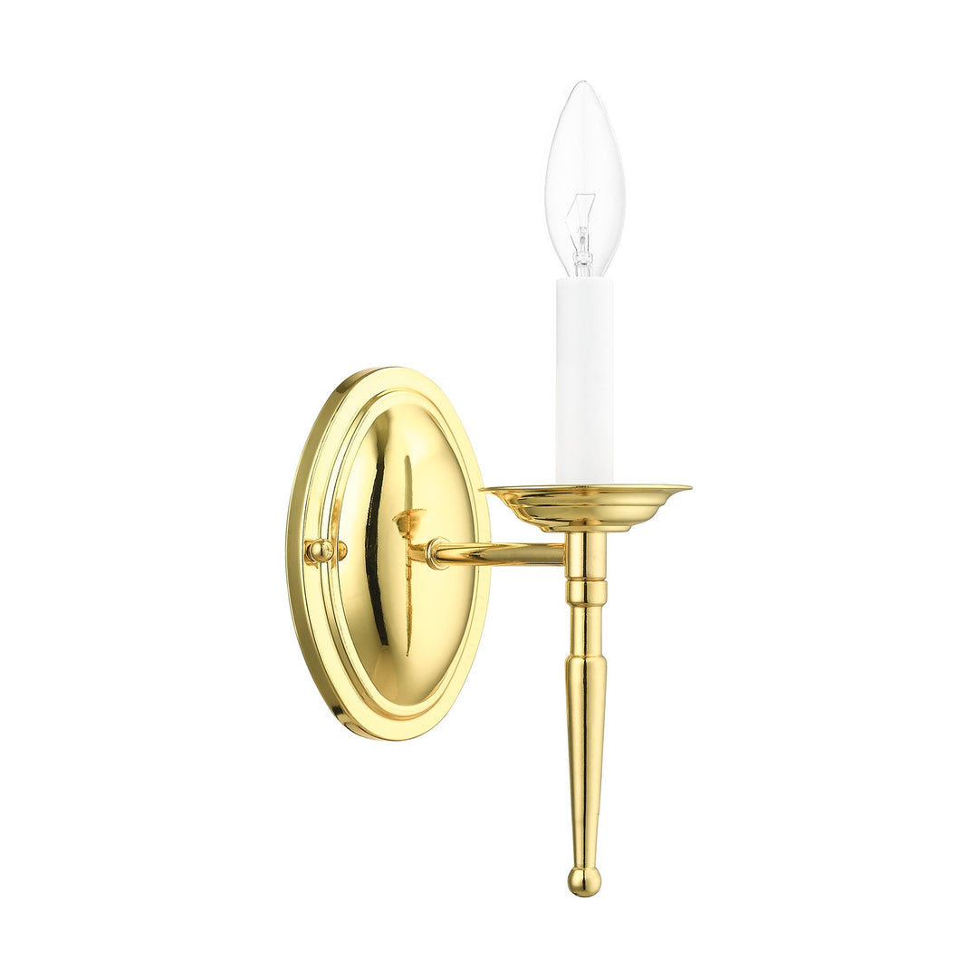 1 Light Polished Brass Wall Sconce Livex