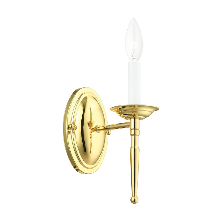 1 Light Polished Brass Wall Sconce Livex