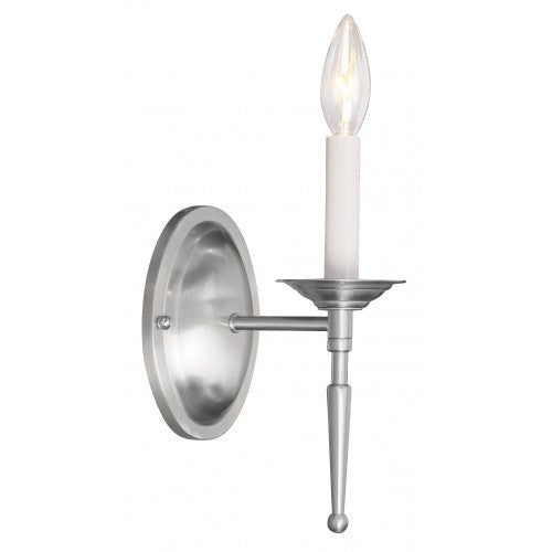 1 Light Brushed Nickel Wall Sconce Livex