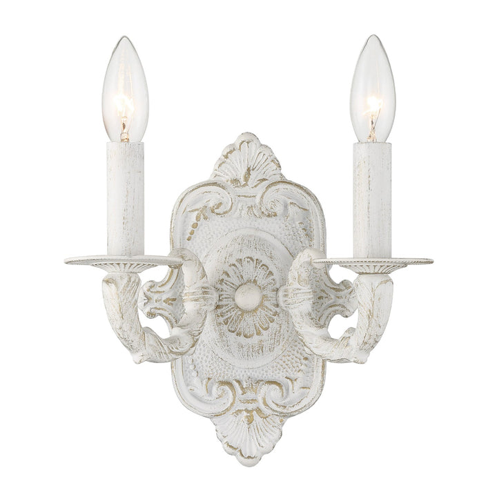 Paris Market 2 Light Antique White Sconce Crystorama