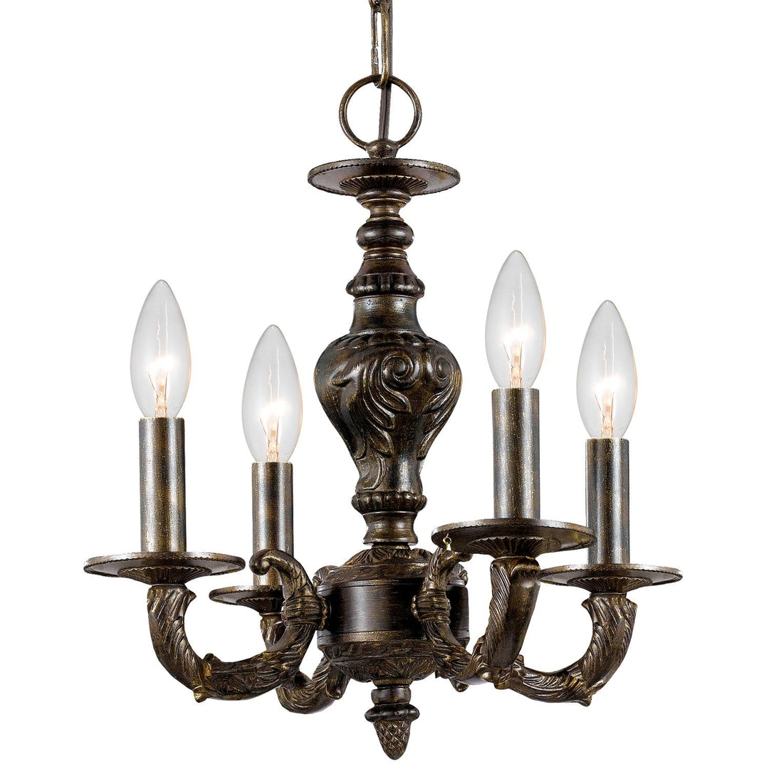 Paris Market 4 Light Venetian Bronze Mini Chandelier Crystorama