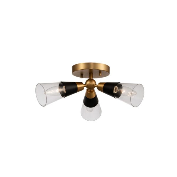 Kalco Ponti 3 Light Semi Flush