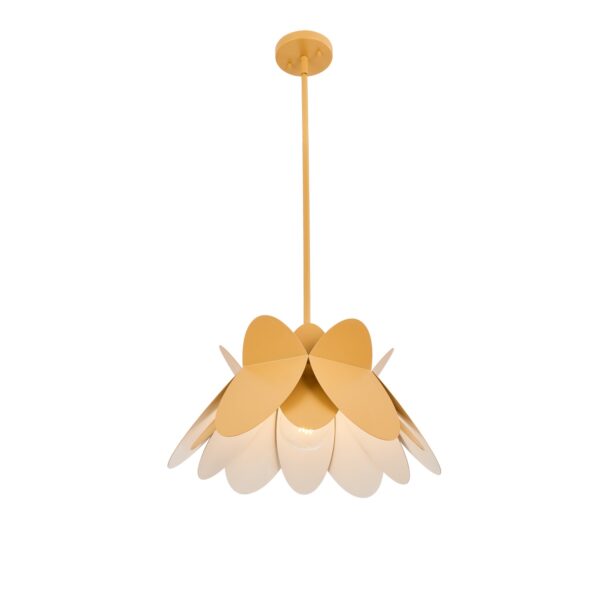 Kalco Flor 18 In Harvest Yellow Pendant