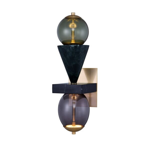 Kalco Demi Green Marble LED Wall Sconce