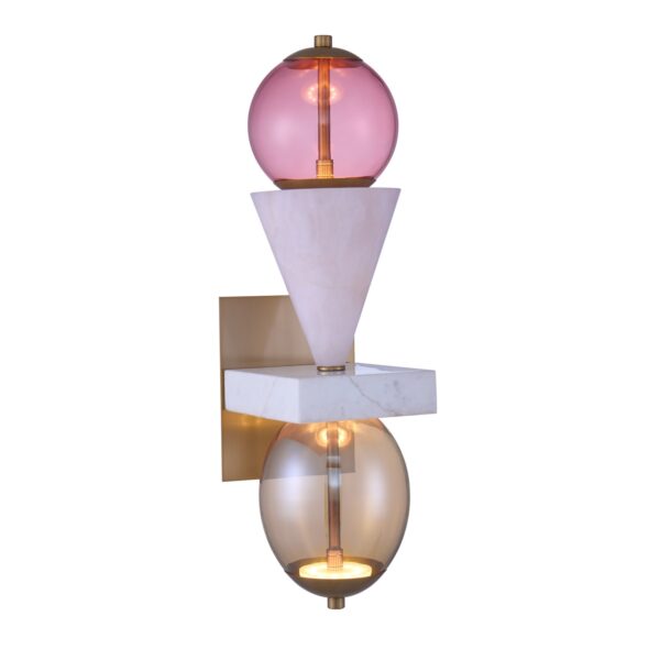 Kalco Demi Pink Jade LED Wall Sconce