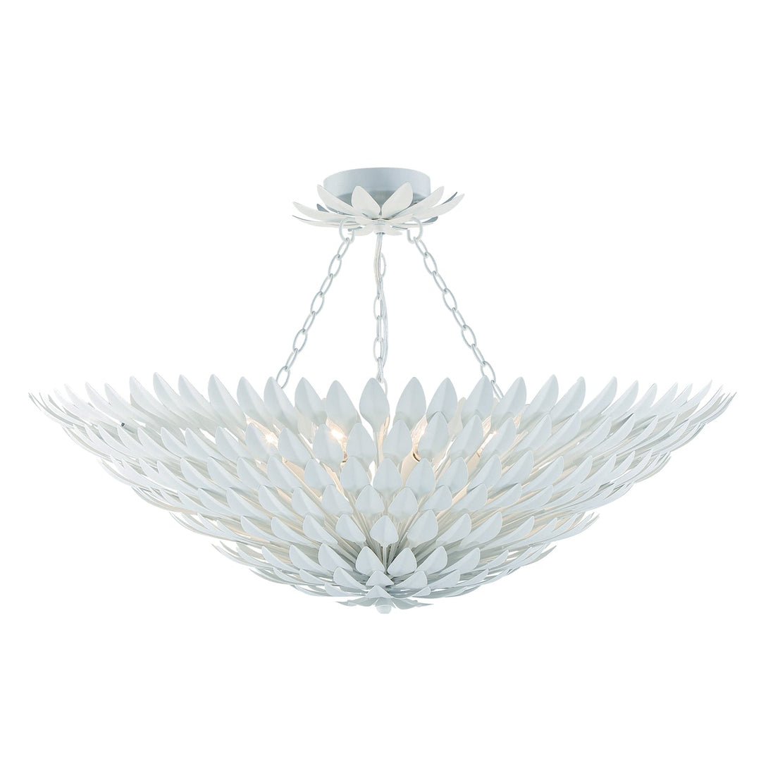 Crystorama Crystorama Broche 8 Light Matte White Semi Flush Mount