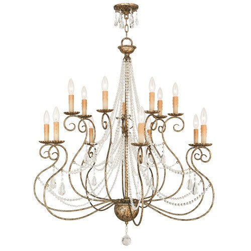 7+ 7 Light European Bronze Foyer Chandelier Livex