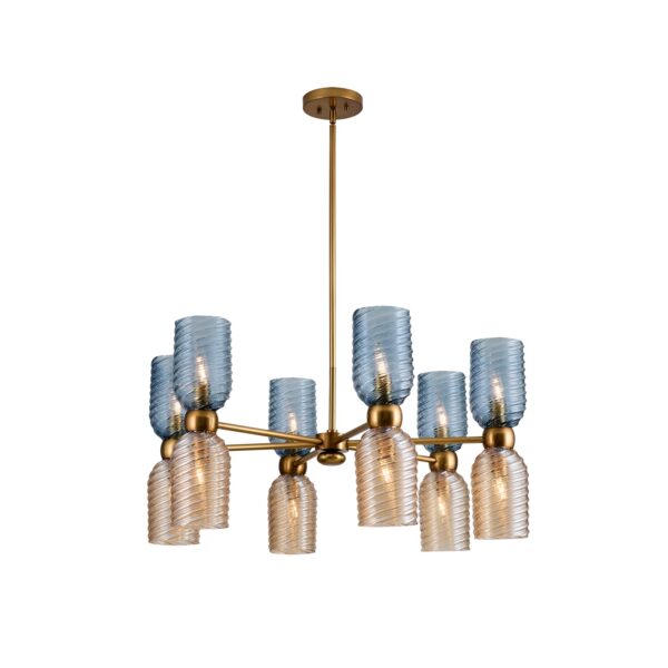 Kalco Azul 12 Lt Chandelier