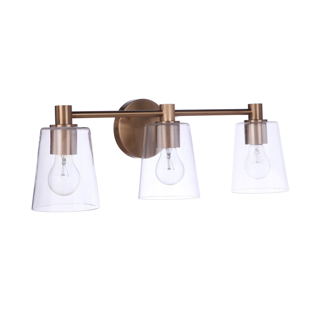 CRAFTMADE Emilio 3 Light Wall Sconce in Satin Brass