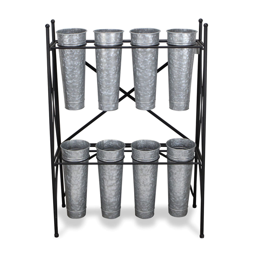 CHEUNGS Kora 8 Pot Folding Metal Plant Stand