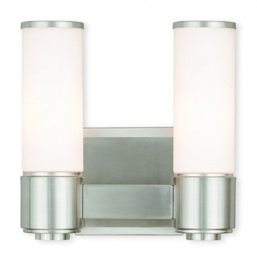 2 Light Brushed Nickel Wall Sconce/ Bath Light Livex