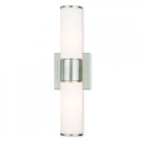 2 Light Brushed Nickel Wall Sconce/ Bath Light Livex