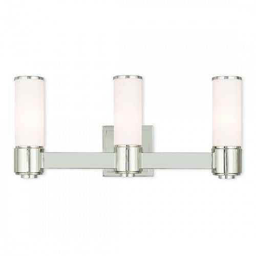 3 Light Polished Nickel Wall Sconce/ Bath Light Livex