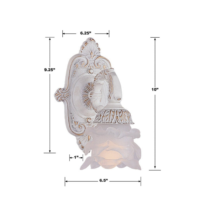 Paris Market 1 Light Antique White Sconce Crystorama