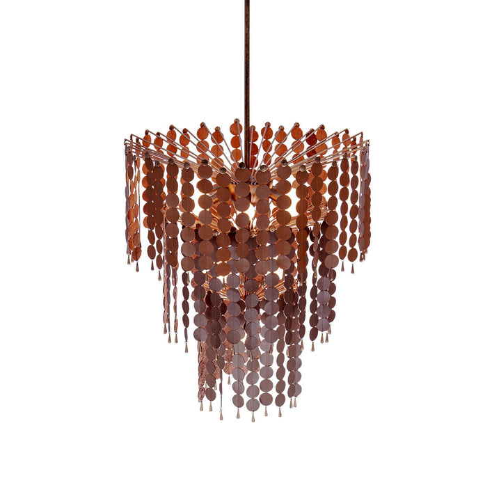 Pelt Leather 3 Tier Chandelier Kalco