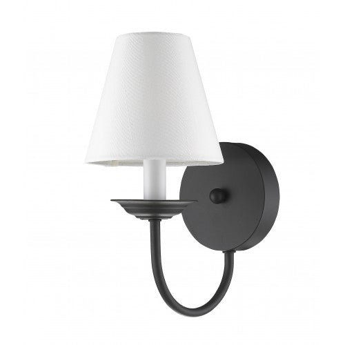 1 Light Black Wall Sconce Livex