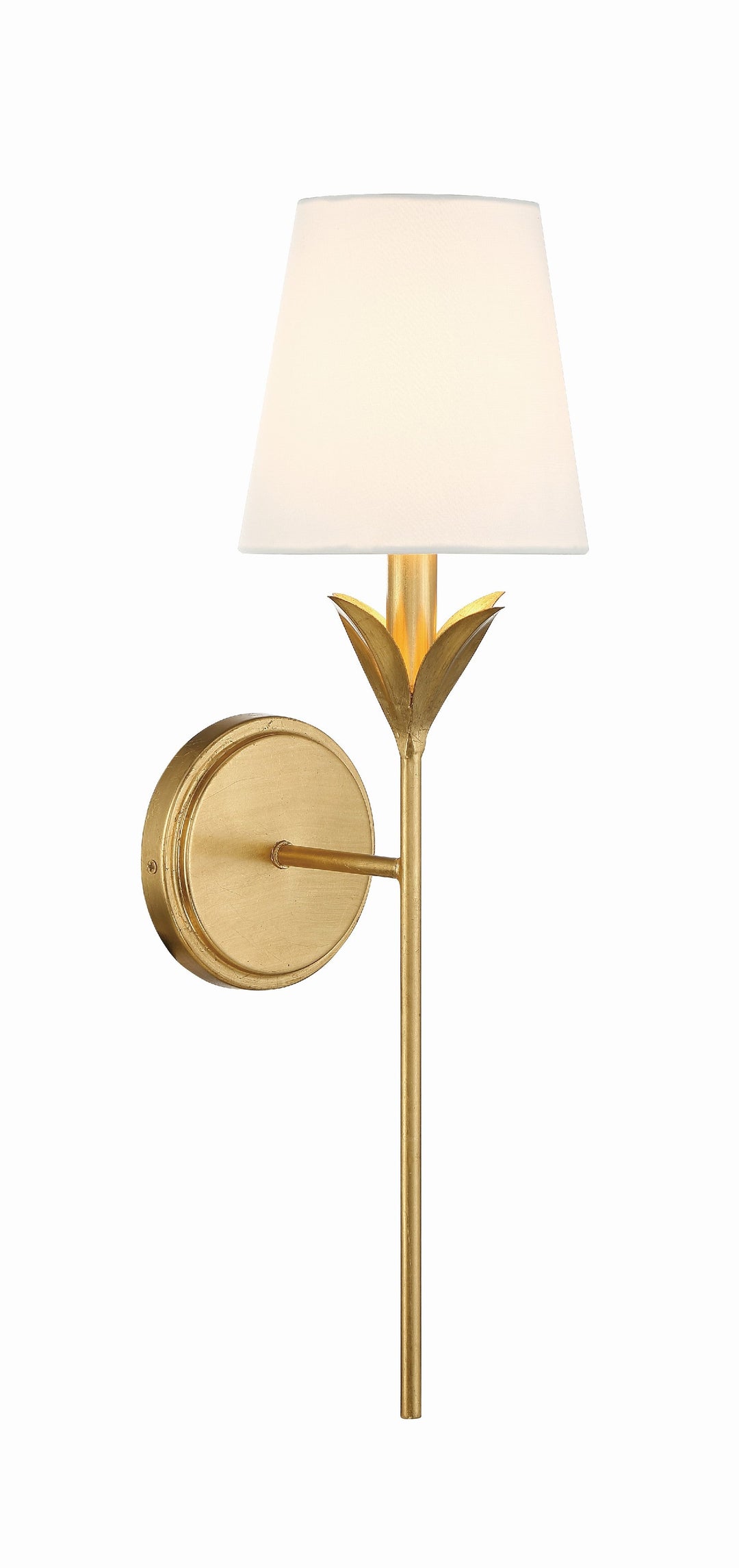 Broche 1 Light Antique Gold Sconce Crystorama