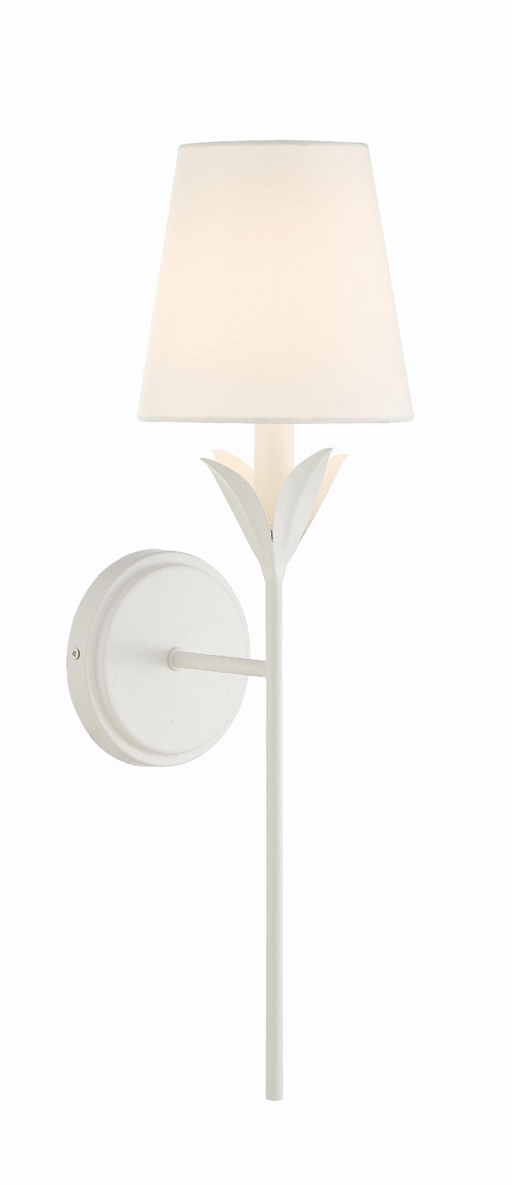 Broche 1 Light Matte White Sconce Crystorama