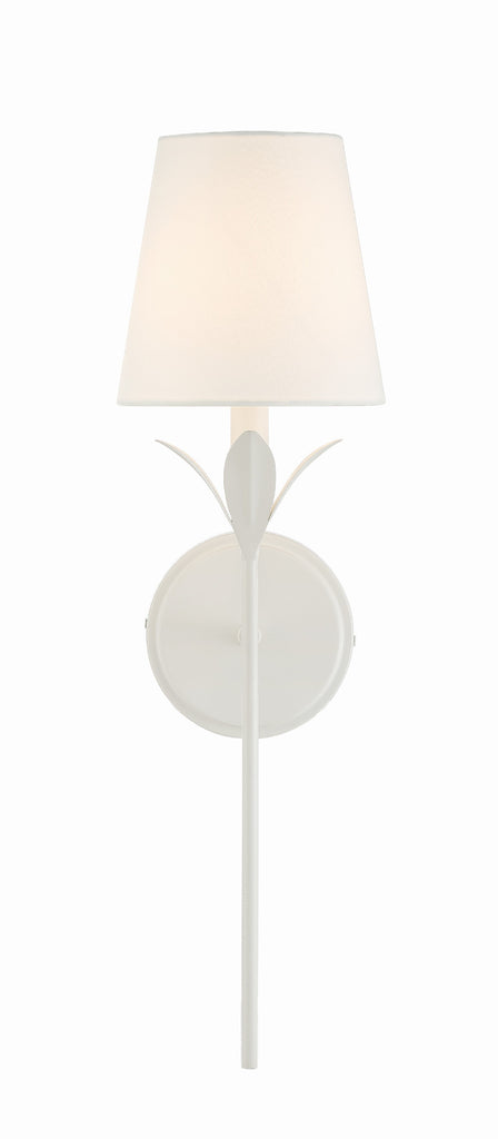 Broche 1 Light Matte White Sconce Crystorama