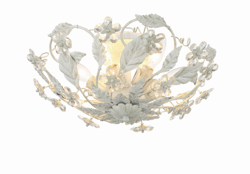 Crystorama Crystorama Paris Market 6 Light Antique White Semi Flush Mount