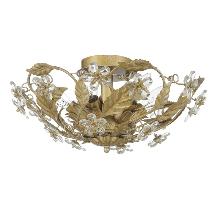 Crystorama Crystorama Paris Market 6 Light Gold Leaf Semi Flush Mount