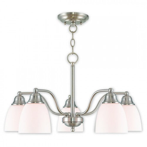 5 Light BN Dinette Chandelier/Semi Flush Livex