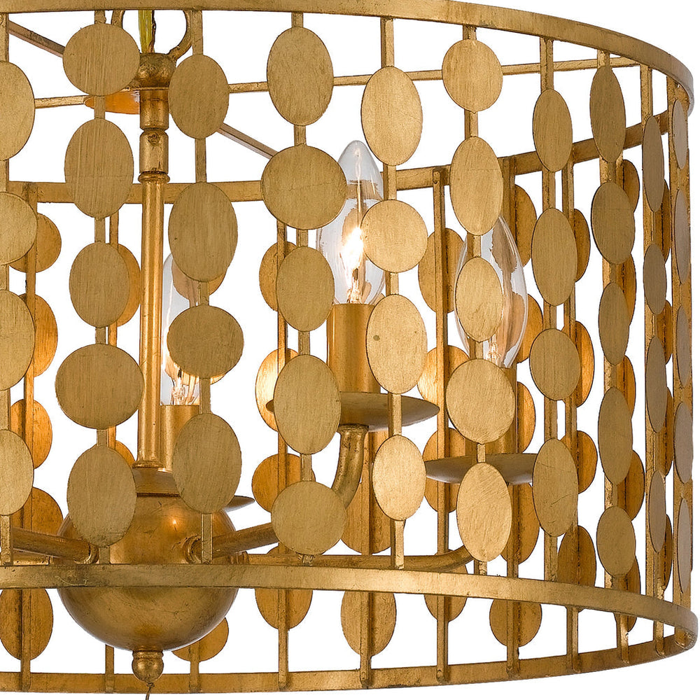 Layla 5 Light Antique Gold Chandelier Crystorama