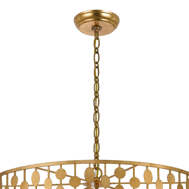 Layla 6 Light Antique Gold Chandelier Crystorama