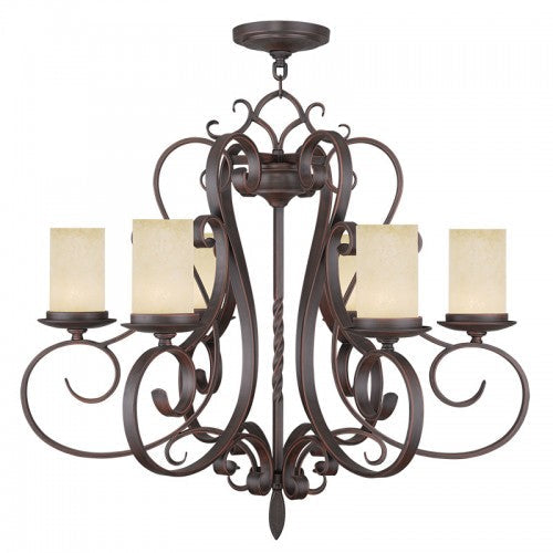 6 Light Imperial Bronze Chandelier Livex