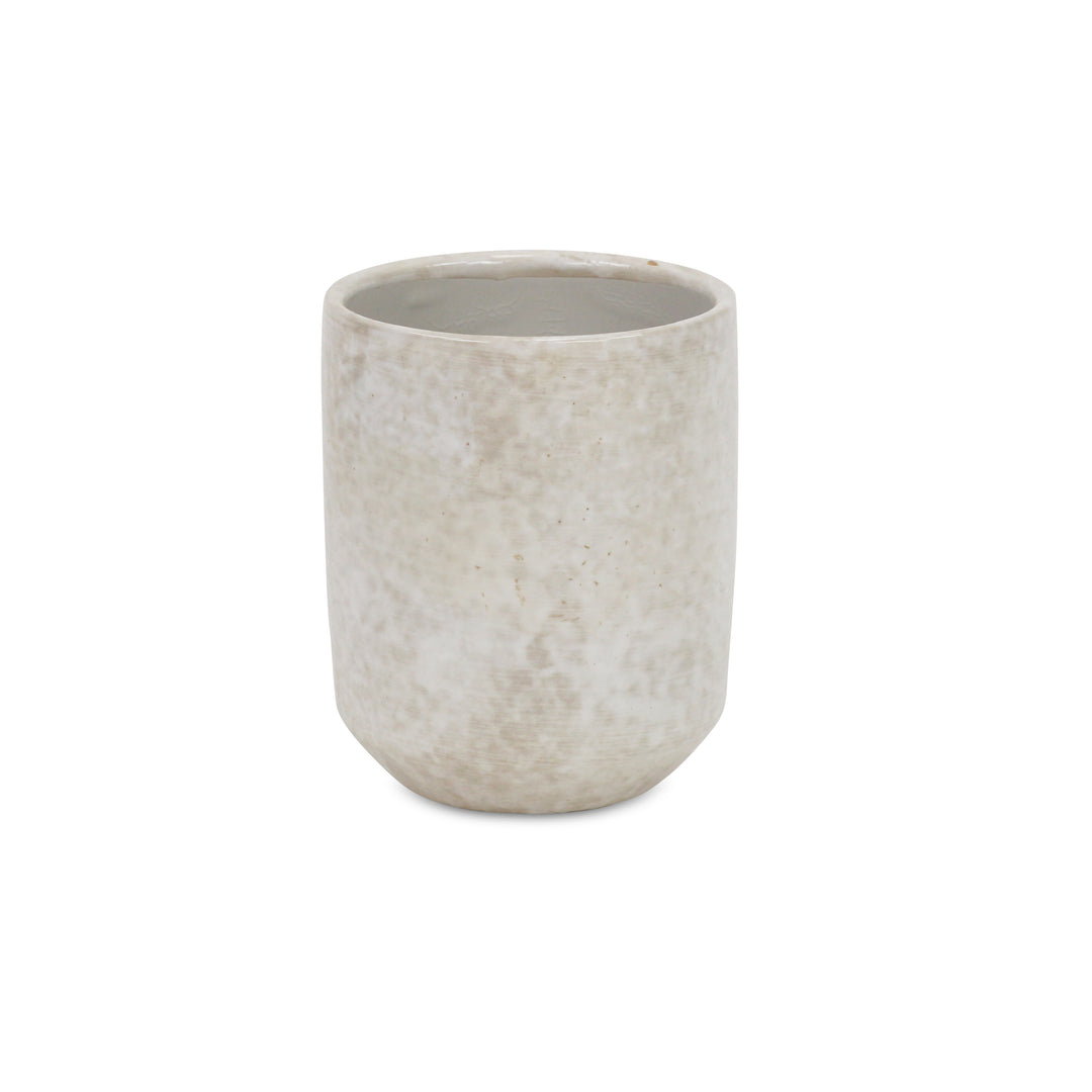 CHEUNGS Lavina Mosaic Pattern White Ceramic Pot - Medium