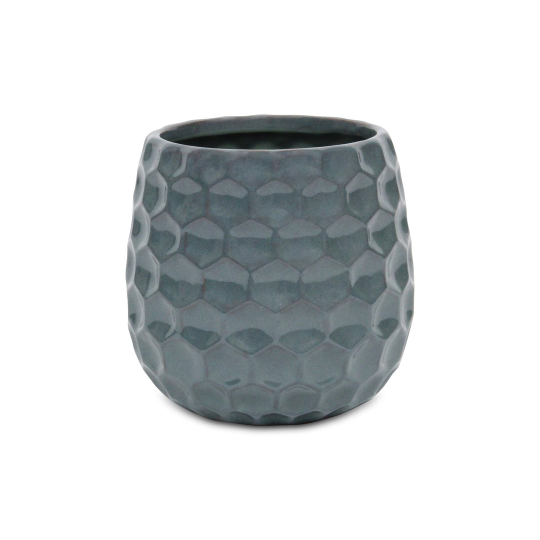 CHEUNGS Farrier Hexagon Pattern Blue Ceramic Pot - Large