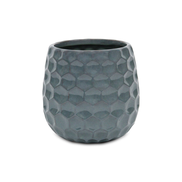 CHEUNGS Farrier Hexagon Pattern Blue Ceramic Pot - Large