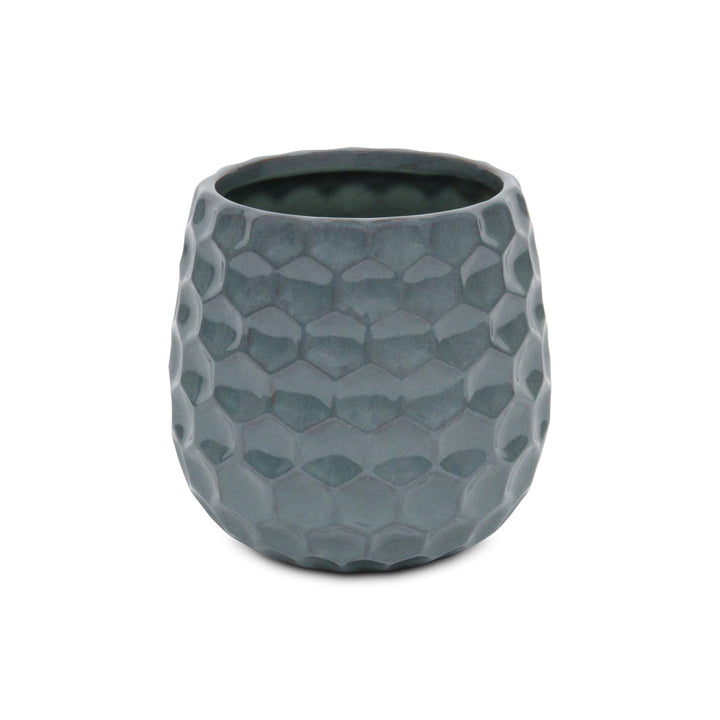 CHEUNGS Farrier Hexagon Pattern Blue Ceramic Pot - Large