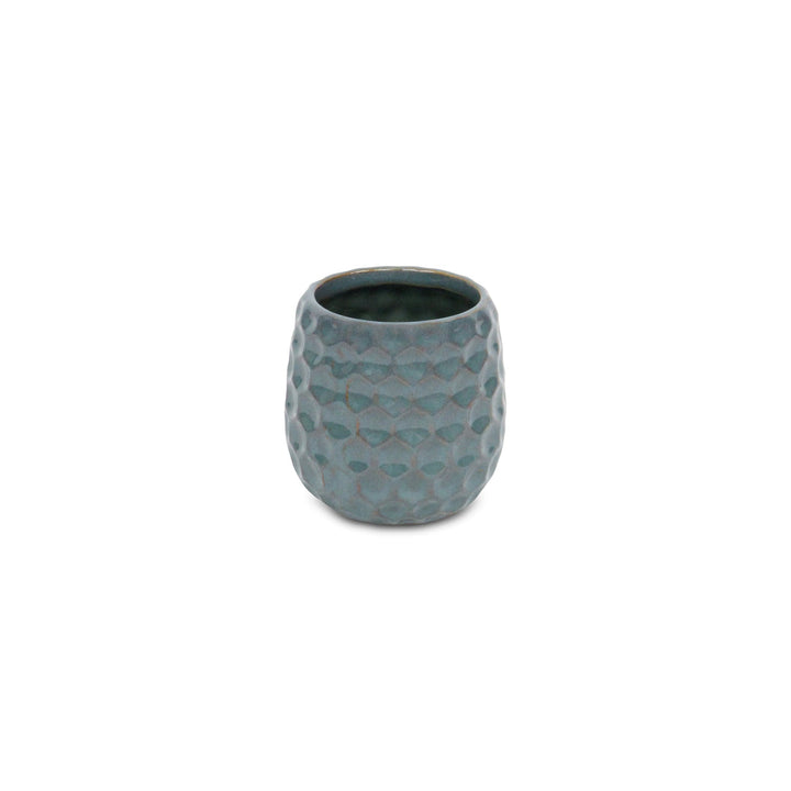 CHEUNGS Farrier Hexagon Pattern Blue Ceramic Pot - Small