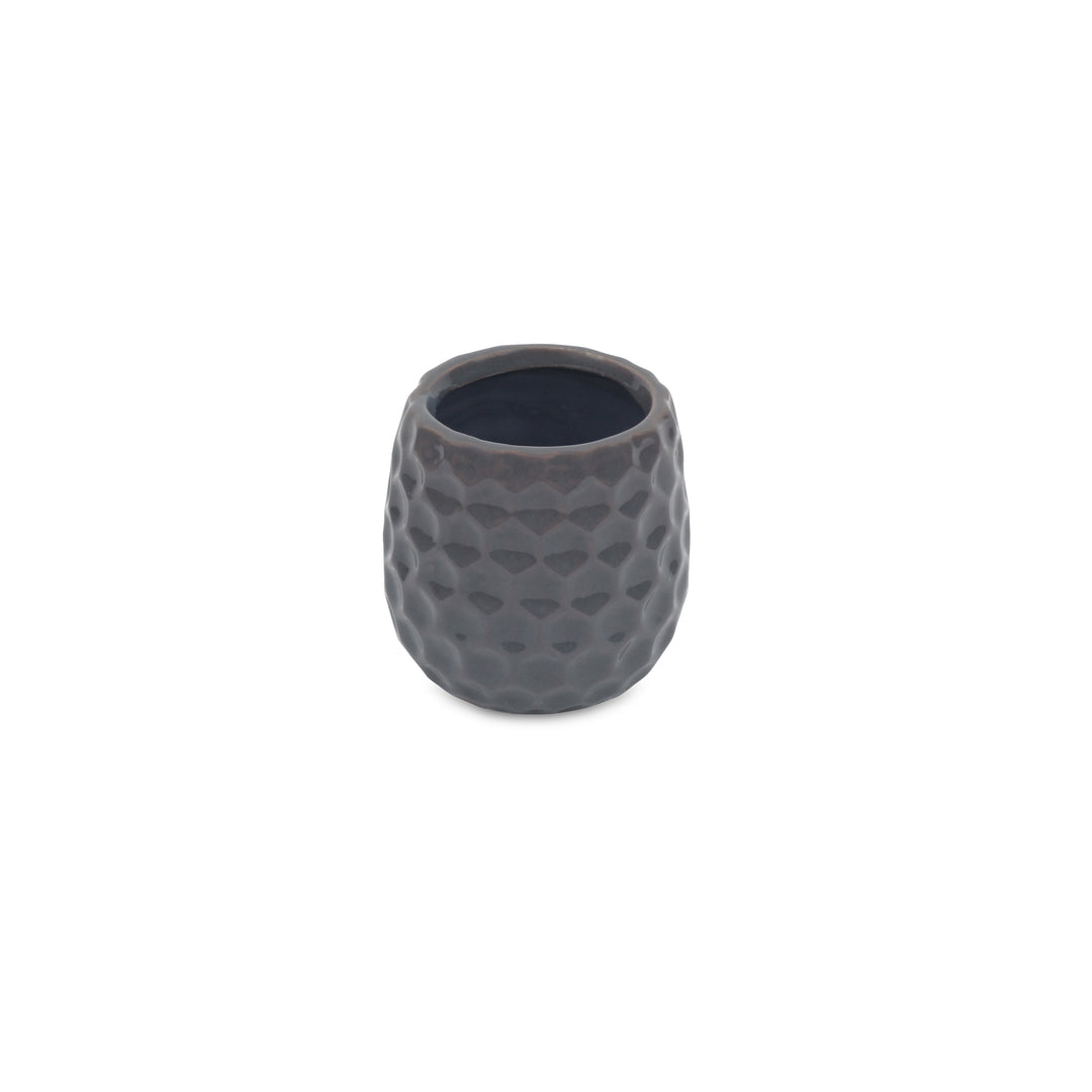 CHEUNGS Farrier Hexagon Pattern Gray Ceramic Pot - Small