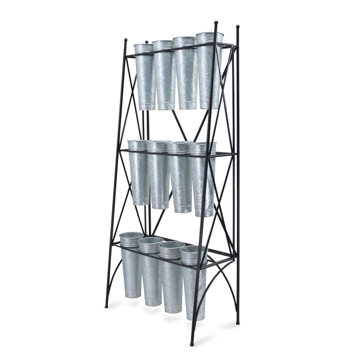 CHEUNGS Kora 12 Pot Folding Metal Plant Stand