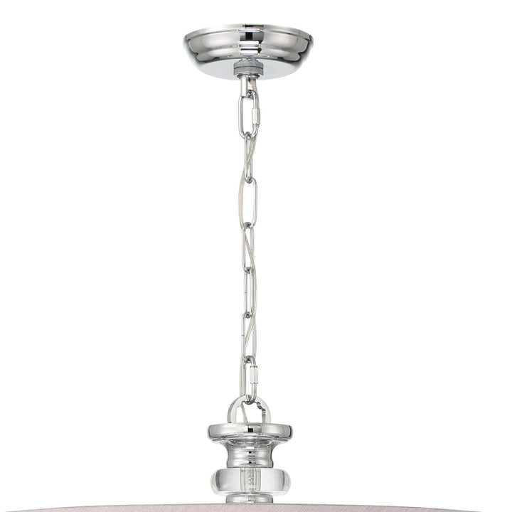 Hampton 8 Light Drum Shade Polished Chrome Chandelier Crystorama