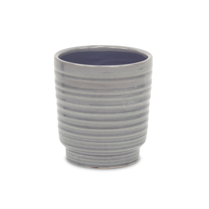 CHEUNGS Celadi Gray Rippled Ceramic Pot - X-Large