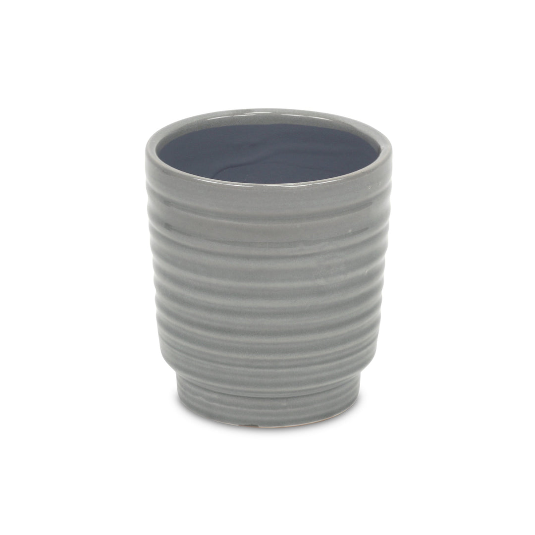 CHEUNGS Celadi Gray Rippled Ceramic Pot - X-Large