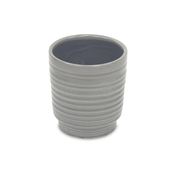 CHEUNGS Celadi Gray Rippled Ceramic Pot - X-Large