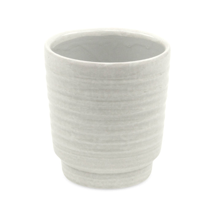 CHEUNGS Celadi White Rippled Ceramic Pot - X-Large